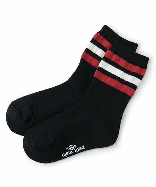 and D.petitmain / アンドディー. プティマイン ソックス | 【デイリー】ラインソックス（紺）