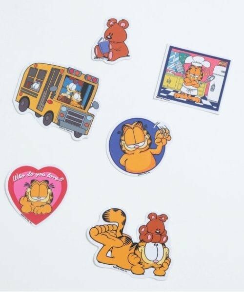 and D.petitmain / アンドディー. プティマイン ステーショナリー | 【コラボ】ガーフィールドステッカー（オフ ホワイト）