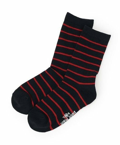 and D.petitmain / アンドディー. プティマイン ソックス | 細ボーダーソックス（紺）