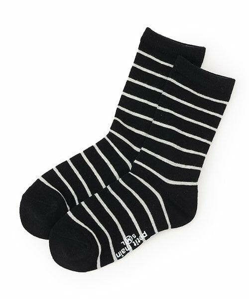 and D.petitmain / アンドディー. プティマイン ソックス | 細ボーダーソックス（黒）