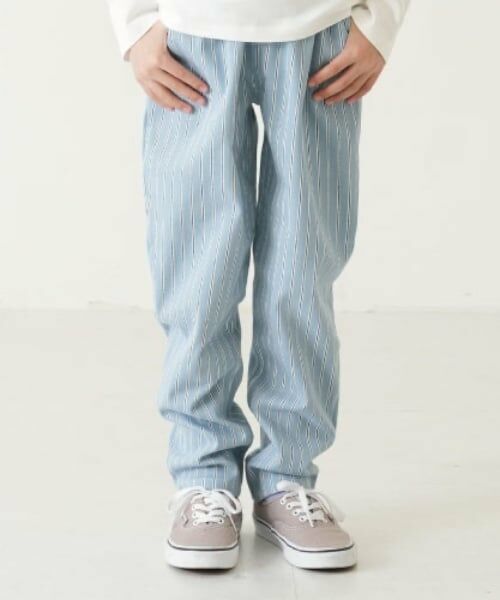 and D.petitmain / アンドディー. プティマイン その他パンツ | ストレッチガラテーパードパンツ（ブルー）