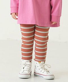 and D.petitmain / アンドディー. プティマイン レギンス・スパッツ | 【365D.】【防汚加工】ボーダーリブレギンス