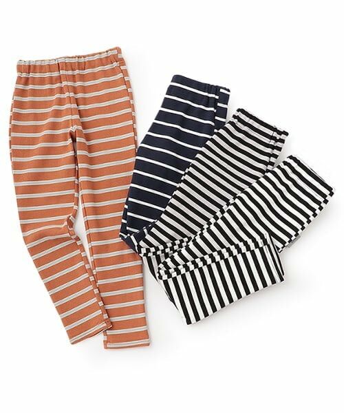 and D.petitmain / アンドディー. プティマイン レギンス・スパッツ | 【365D.】【防汚加工】ボーダーリブレギンス | 詳細14