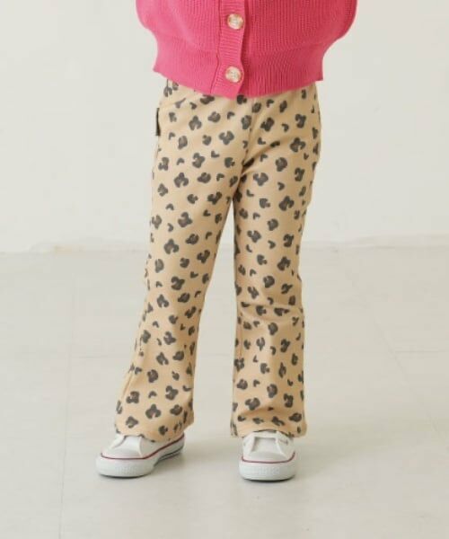 and D.petitmain / アンドディー. プティマイン レギンス・スパッツ | 【防汚加工】フレアレギンス（ベージュ）