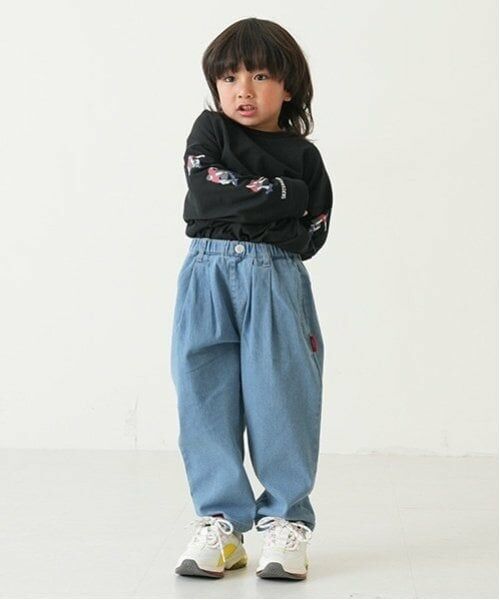 and D.petitmain / アンドディー. プティマイン その他パンツ | 【親子リンク】タックワイドデニムテーパードパンツ | 詳細5