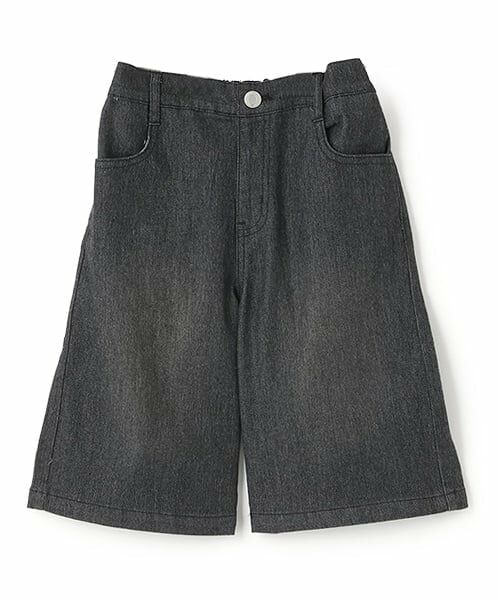 and D.petitmain / アンドディー. プティマイン ショート・ハーフ・半端丈パンツ | デニムバミューダパンツ(チャコール)