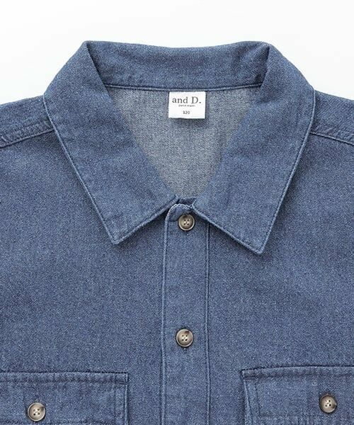 and D.petitmain / アンドディー. プティマイン シャツ・ブラウス | デニムワイドドロップショルダー5分袖シャツ | 詳細4
