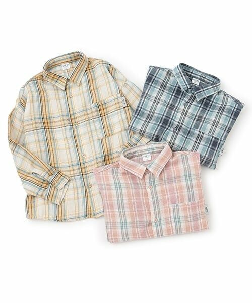 and D.petitmain / アンドディー. プティマイン シャツ・ブラウス | 【親子リンク】Kidsピーチキモウチェックシャツ | 詳細9