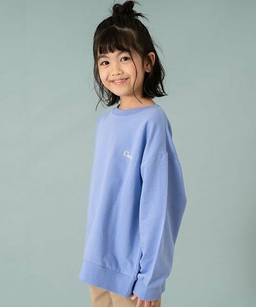 and D.petitmain / アンドディー. プティマイン スウェット | シティロゴワイドスウェット（ブルー）