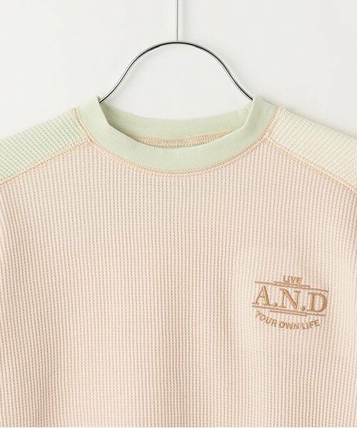 and D.petitmain / アンドディー. プティマイン Tシャツ | キリカエワッフルビッグロンT | 詳細2