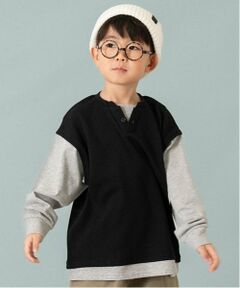 and D.petitmain / アンドディー. プティマイン Tシャツ | ワッフルベストレイヤードワイドロンT