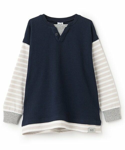 and D.petitmain / アンドディー. プティマイン Tシャツ | ワッフルベストレイヤードワイドロンT | 詳細16