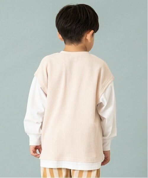 and D.petitmain / アンドディー. プティマイン Tシャツ | ワッフルベストレイヤードワイドロンT | 詳細2