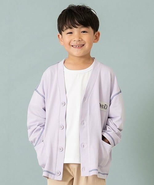 and D.petitmain / アンドディー. プティマイン カーディガン・ボレロ | ステッチハイショクウラケカーデ（ラベンダー）