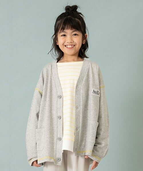 and D.petitmain / アンドディー. プティマイン カーディガン・ボレロ | ステッチハイショクウラケカーデ（トップ グレー）