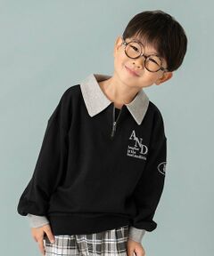 and D.petitmain / アンドディー. プティマイン スウェット | ハーフZIPワイドスウェット
