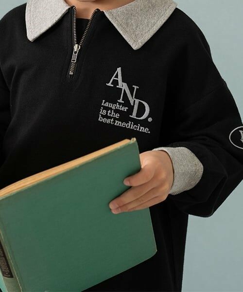 and D.petitmain / アンドディー. プティマイン スウェット | ハーフZIPワイドスウェット | 詳細4