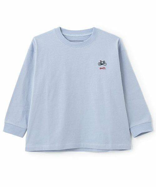 and D.petitmain / アンドディー. プティマイン Tシャツ | 【365D.】アソート刺しゅうワイドロンT（サックス）