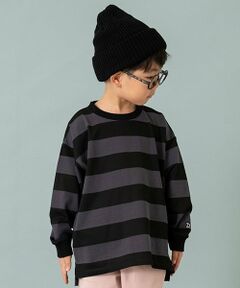 and D.petitmain / アンドディー. プティマイン Tシャツ | 【365D.】ボーダー袖リブワイドロンT