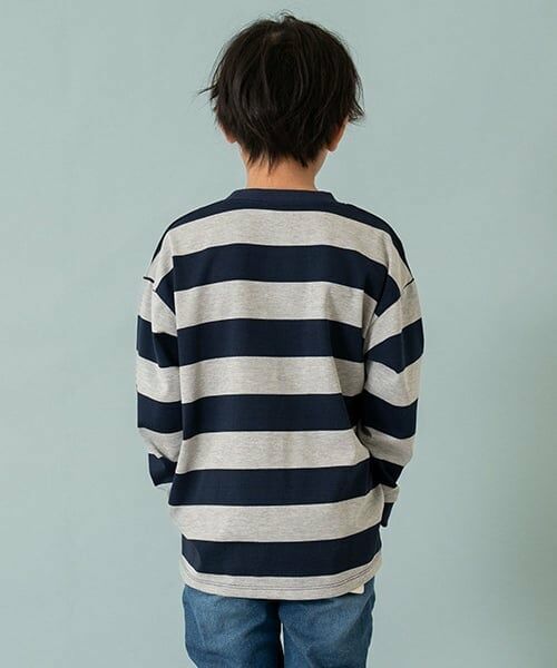 and D.petitmain / アンドディー. プティマイン Tシャツ | 【365D.】ボーダー袖リブワイドロンT | 詳細2