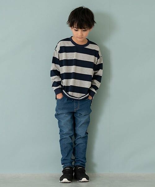 and D.petitmain / アンドディー. プティマイン Tシャツ | 【365D.】ボーダー袖リブワイドロンT | 詳細3