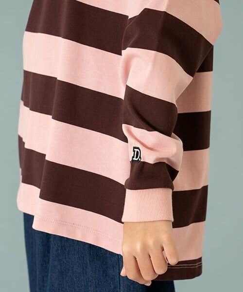 and D.petitmain / アンドディー. プティマイン Tシャツ | 【365D.】ボーダー袖リブワイドロンT | 詳細7