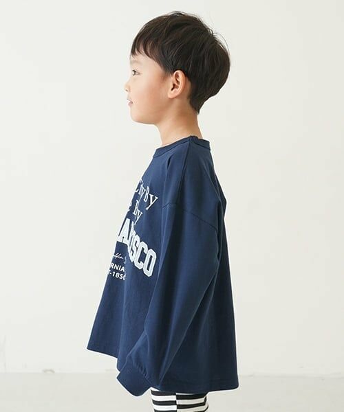 and D.petitmain / アンドディー. プティマイン Tシャツ | 【365D.】アソートプリント袖リブワイドロンT | 詳細1