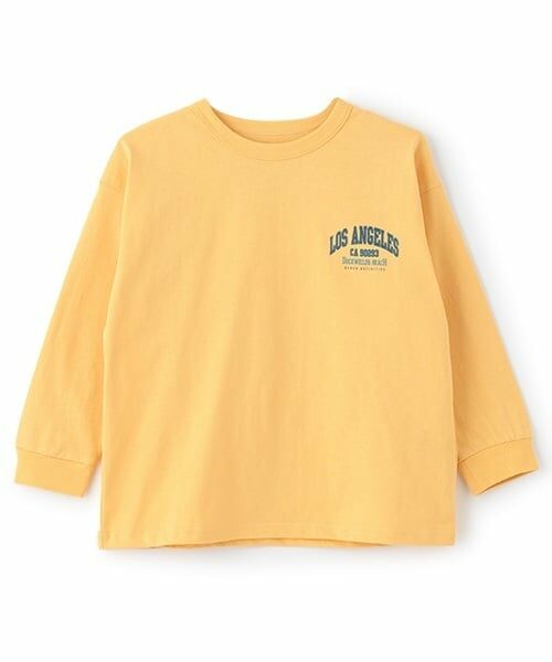 and D.petitmain / アンドディー. プティマイン Tシャツ | 【365D.】アソートプリント袖リブワイドロンT（オレンジ）