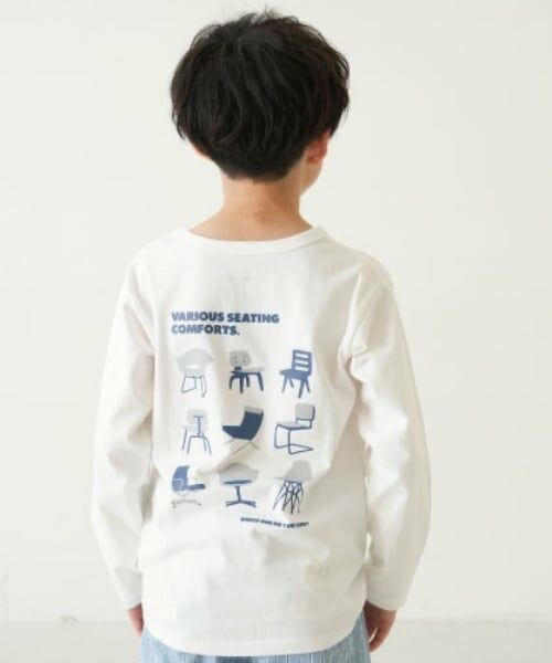and D.petitmain / アンドディー. プティマイン Tシャツ | 【365D.】アソートプリントロンT（オフ ホワイト）
