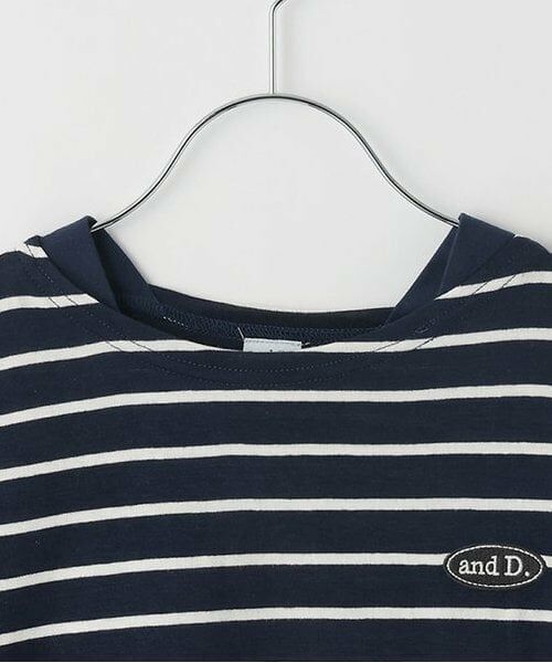 and D.petitmain / アンドディー. プティマイン Tシャツ | 肩切替ボーダービッグロンT | 詳細2