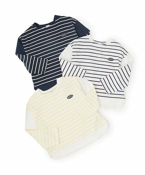 and D.petitmain / アンドディー. プティマイン Tシャツ | 肩切替ボーダービッグロンT | 詳細8