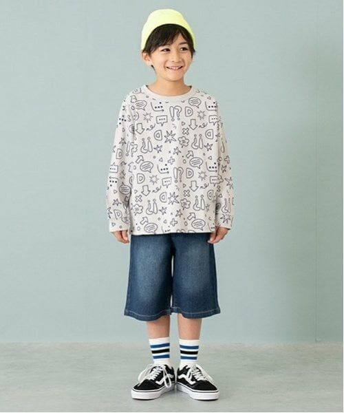 and D.petitmain / アンドディー. プティマイン Tシャツ | 【365D.】総柄ワイドロンT | 詳細4