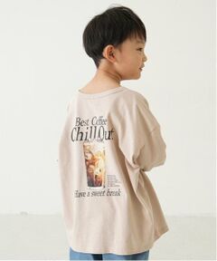 and D.petitmain / アンドディー. プティマイン Tシャツ | カフェフードプリントワイドロンT