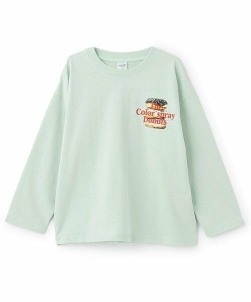 and D.petitmain / アンドディー. プティマイン Tシャツ | カフェフードプリントワイドロンT（ミント）