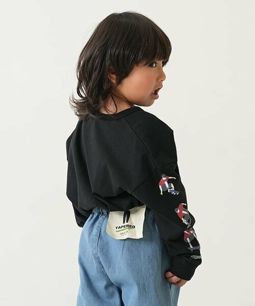 and D.petitmain / アンドディー. プティマイン Tシャツ | 【365D.】袖プリントビッグロンT | 詳細1