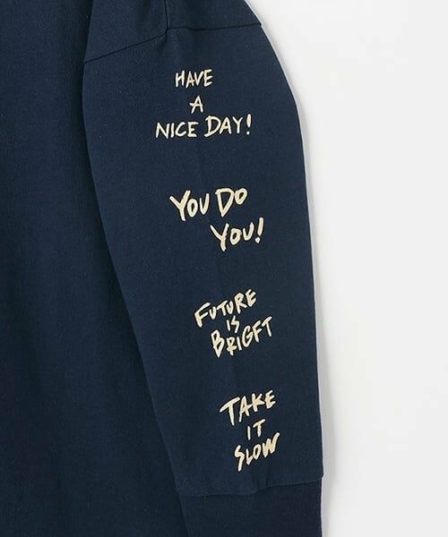 and D.petitmain / アンドディー. プティマイン Tシャツ | 【365D.】袖プリントビッグロンT | 詳細11