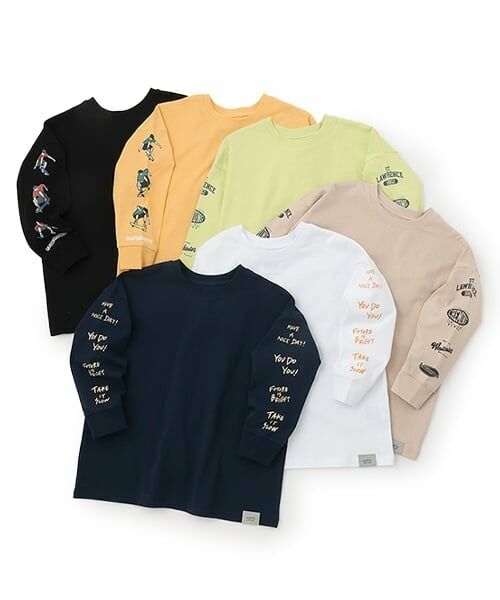 and D.petitmain / アンドディー. プティマイン Tシャツ | 【365D.】袖プリントビッグロンT | 詳細15