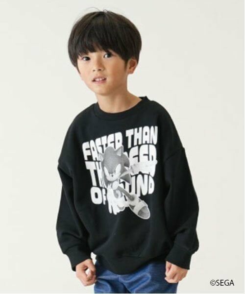 and D.petitmain / アンドディー. プティマイン スウェット | 【親子リンク】Kidsソニックスウェットプルオーバー（黒）