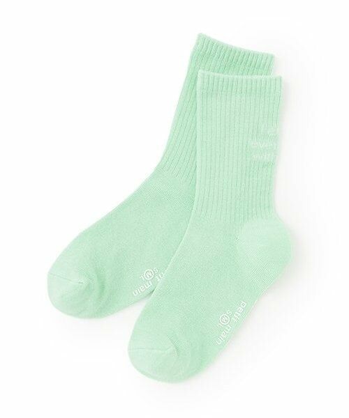 and D.petitmain / アンドディー. プティマイン ソックス | バッグロゴクリアカラーソックス（グリーン）