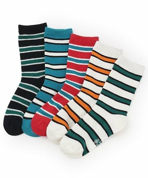 and D.petitmain / アンドディー. プティマイン ソックス | マルチボーダーソックス | 詳細6