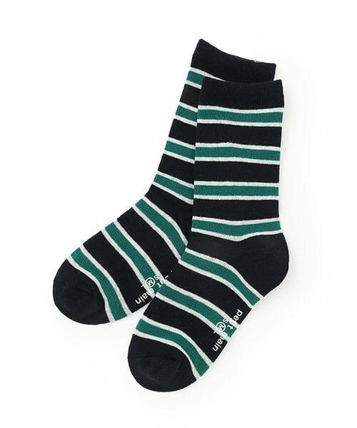 and D.petitmain / アンドディー. プティマイン ソックス | マルチボーダーソックス（紺）