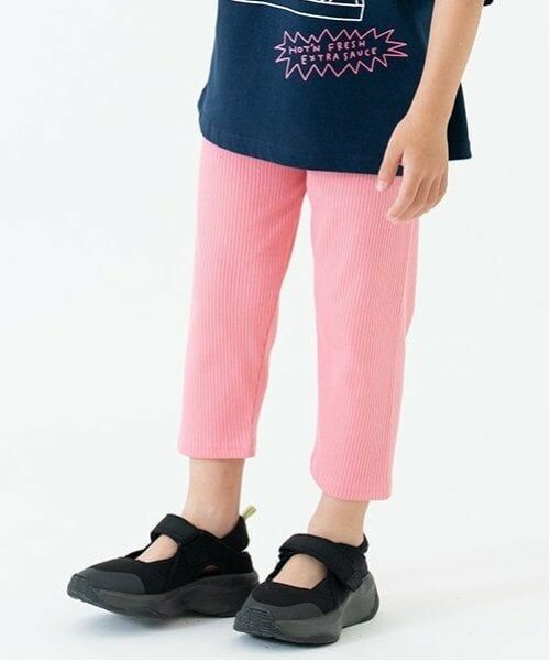 and D.petitmain / アンドディー. プティマイン レギンス・スパッツ | 【365D.】防汚ムジリブ7分レギンス（ピンク）