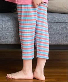 【365D.】防汚ボーダーリブ7分レギンス