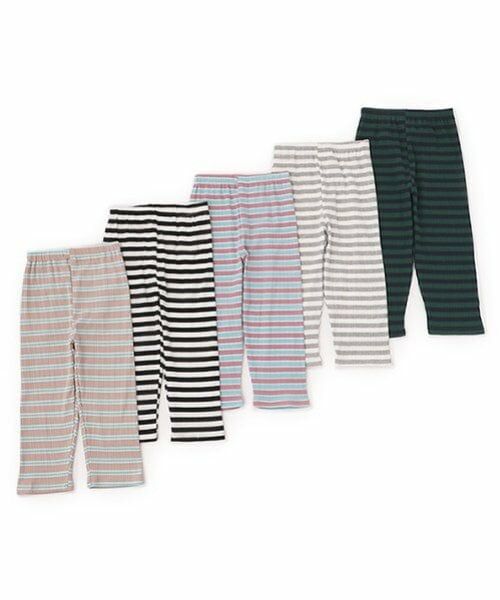 and D.petitmain / アンドディー. プティマイン レギンス・スパッツ | 【365D.】防汚ボーダーリブ7分レギンス | 詳細8