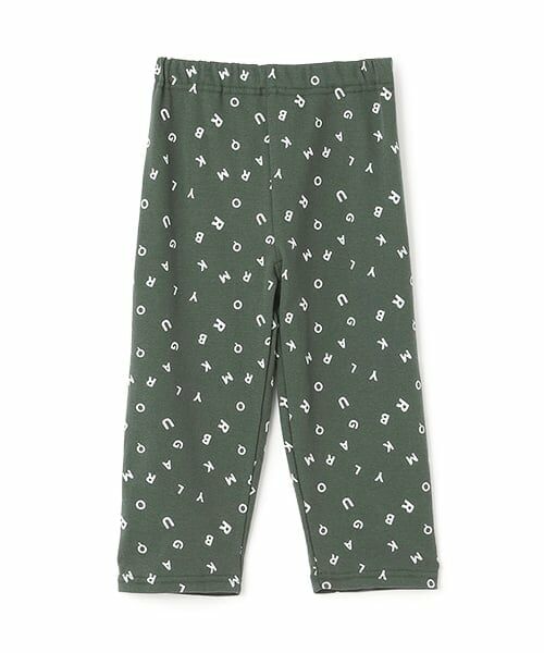 and D.petitmain / アンドディー. プティマイン レギンス・スパッツ | 【365D.】防汚フライス柄7分レギンス(ディープ グリーン)