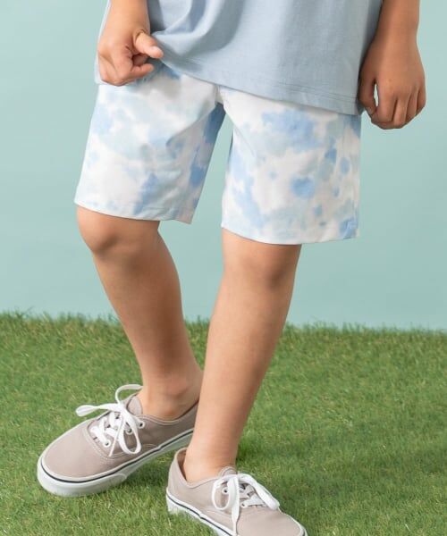 and D.petitmain / アンドディー. プティマイン ショート・ハーフ・半端丈パンツ | 【水陸両用】柄ショートパンツ（サックス）