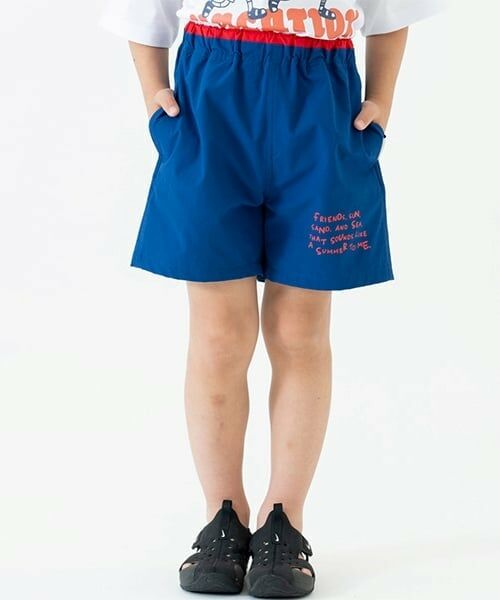 and D.petitmain / アンドディー. プティマイン ショート・ハーフ・半端丈パンツ | 【水陸両用】ワンポイントロゴショートパンツ（紺）