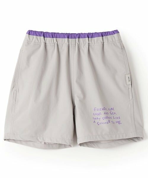 and D.petitmain / アンドディー. プティマイン ショート・ハーフ・半端丈パンツ | 【水陸両用】ワンポイントロゴショートパンツ（グレー）