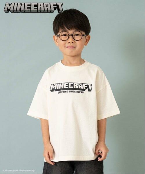 and D.petitmain / アンドディー. プティマイン Tシャツ | 【マインクラフト】KIDSアイコンTEE(オフ ホワイト)