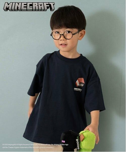 and D.petitmain / アンドディー. プティマイン Tシャツ | 【マインクラフト】【親子リンク】KIDS武器TEE（紺）